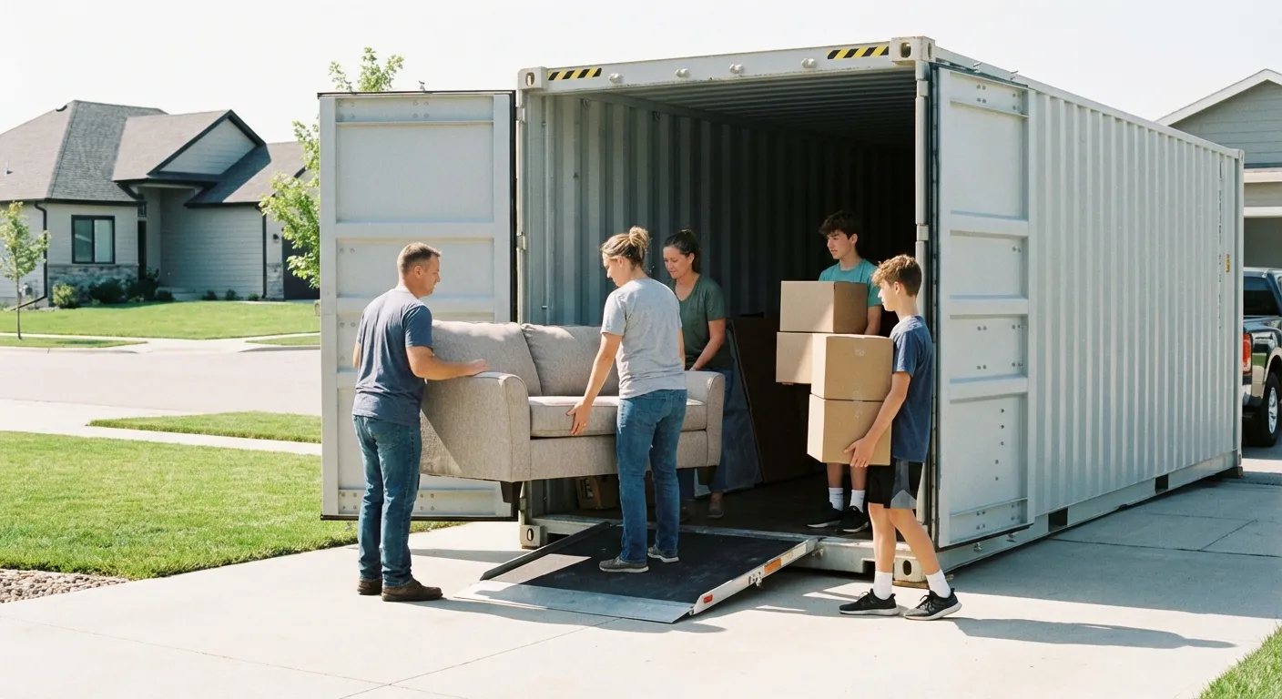 Dumpster with walk-in loading door in Ontario, CA