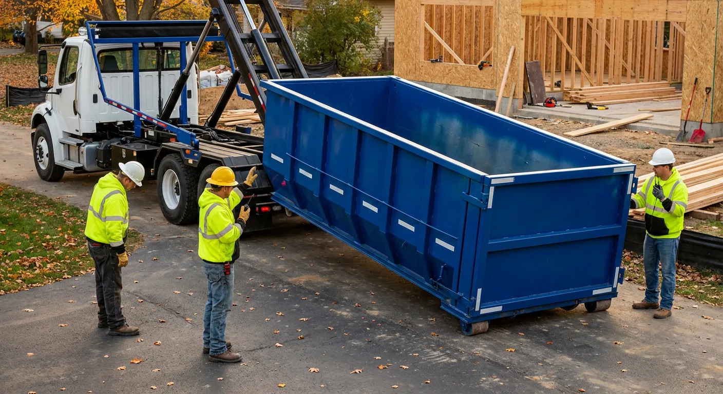 Construction dumpster delivery and waste management in Ontario, CA